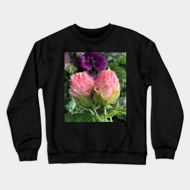 Rising Pink Buds of New Life and Love Crewneck Sweatshirt by Photomersion